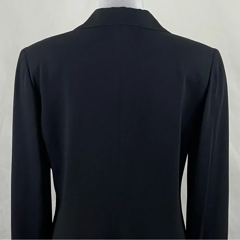 John Meyer Black Wool Blend Long Jacket NWOT Size 8